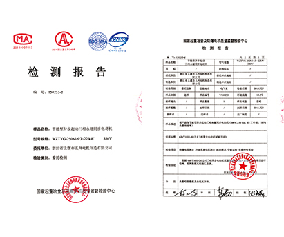 檢驗報告-紹興上虞五州電機制造有限公司
